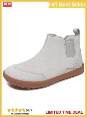 Genuine Suede Leather Chelsea Ankle Boots Slip On Comfortable Winter Boot